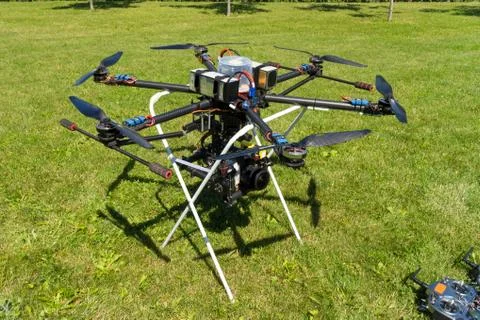 Professional drone with camera Stock Photos
