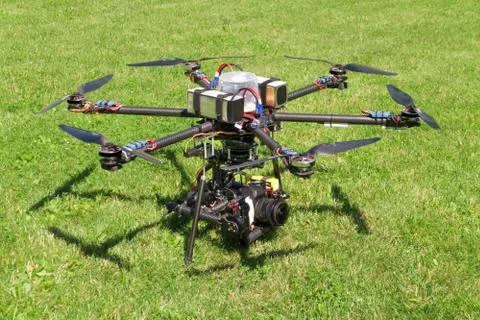 Professional drone with camera 写真素材