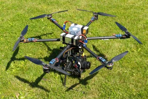 Professional drone with camera 写真素材