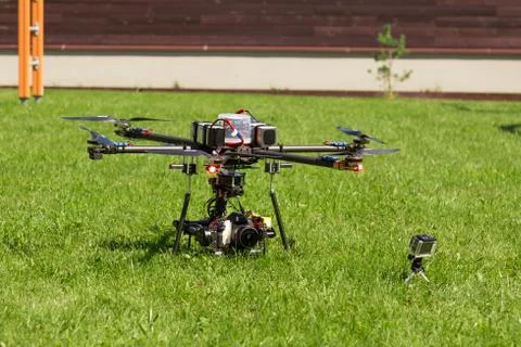 Professional drone with camera 写真素材