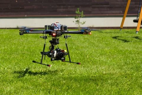 Professional drone with camera 写真素材