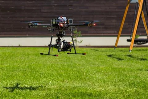 Professional drone with camera 写真素材