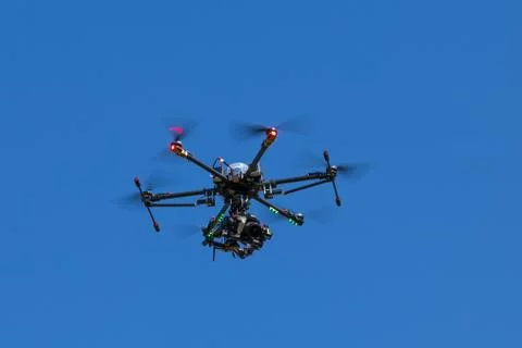 Professional drone with camera 写真素材