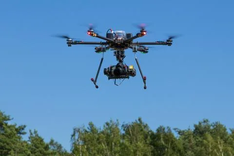 Professional drone with camera Stock Photos
