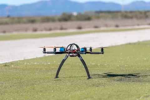 Professional drone before a flight Stock Photos