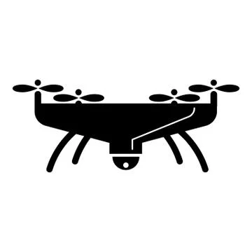 Professional drone icon, simple style Stock Illustration