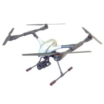 Professional Drone isolated on background. 3d illustration Illustrazione stock