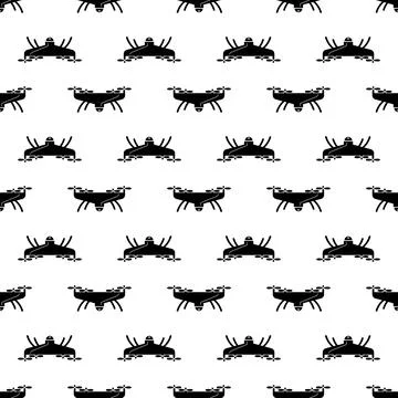 Professional drone pattern seamless vector Illustrazione stock