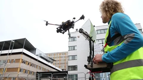 Professional drone pilot Stock Footage 195014152