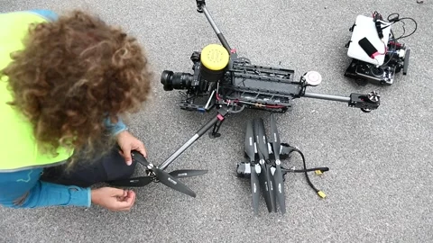 Professional drone pilot Stock Footage 195014196