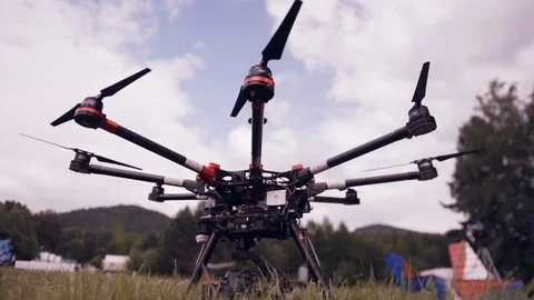 Professional drone for video shooting. Stock Footage 72689139
