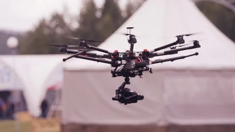 Professional drone for video shooting. 스톡 동영상 72689160