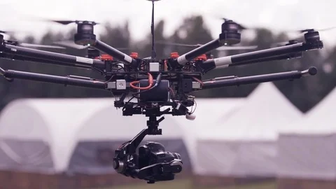 Professional drone for video shooting. 스톡 동영상 72689330