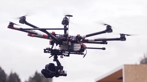 Professional drone for video shooting. Video stock 72689339