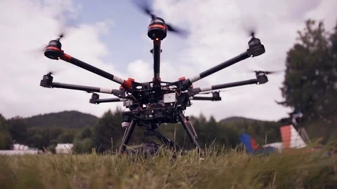 Professional drone for video shooting. 스톡 동영상 72689638