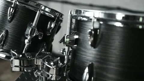 Professional Drummer Playing Drums, Closeup Stock Footage 265674661