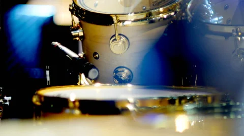 Professional Drums Onstage before show Stock Footage 41756436