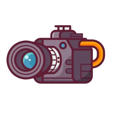 Professional DSLR Camera Icon Stock Illustration