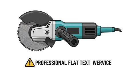 Professional electric angle grinder power tool Stock Illustration