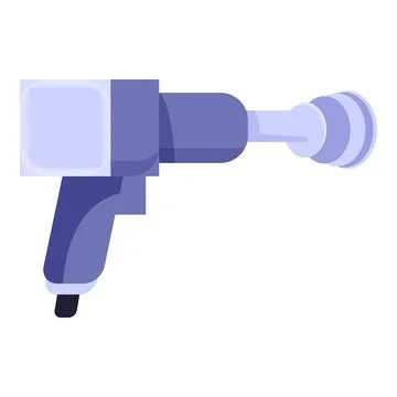 Professional electric power drill for construction works and renovations Illustrazione stock
