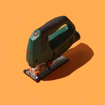 Professional electric sander for carpentry Stock Illustration