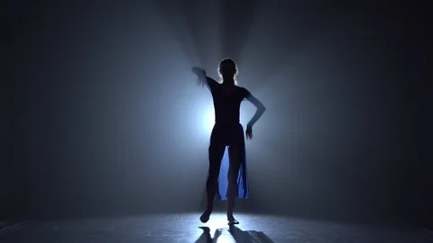 Professional elegant ballerina is dancing elements of a modern ballet. Stock Footage 109593059
