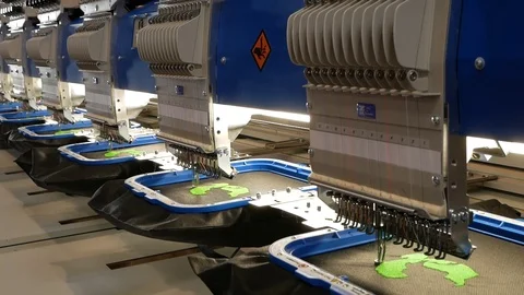 Professional embroidery machine. Needle with thread. Stock Footage 106513057