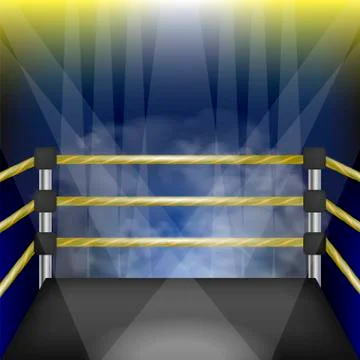 Professional Empty Boxing Ring Illustrazione stock