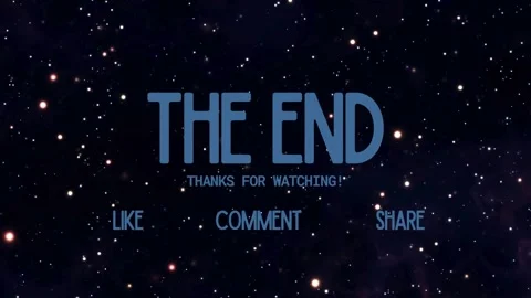 Professional End Screen animation text overlay Stock Footage 306274847