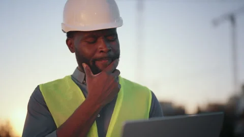 Professional engineer or architect examining project and new building in city Stock Footage 318710843