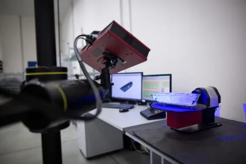 Professional, engineering 3D measurement for plastic moldings, development Foto stock