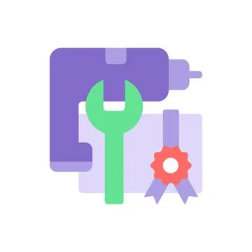 Professional engineering education vector flat color icon Illustrazione stock