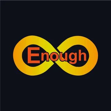 PROFESSIONAL ENOUGH VECTOR LOGO DESIGN Stock Illustration