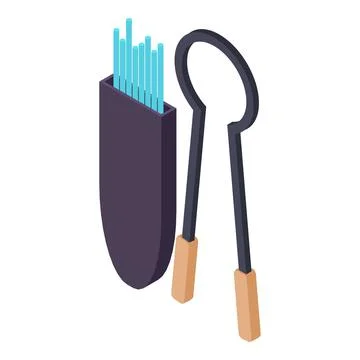 Professional equipment icon isometric vector. Welding rods clamping mites icon Stock Illustration