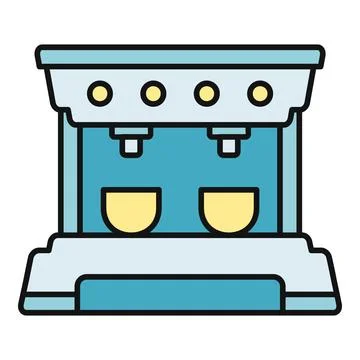 Professional espresso coffee maker machine icon illustration Stock Illustration