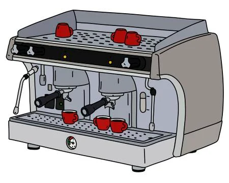 The professional espresso maker Stock Illustration