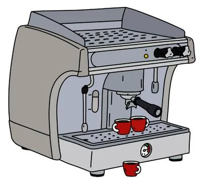 The professional espresso maker Stock Illustration