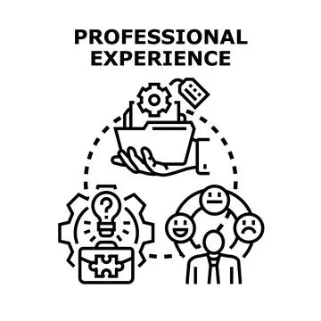 Professional experience concept developing skills and career growth Stock Illustration