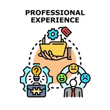 Professional experience concept developing skills and career growth Stock Illustration