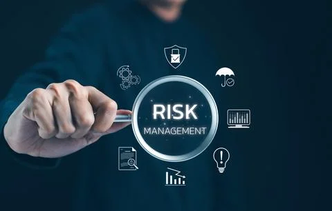 Professional Exploring Risk Management Concepts. Foto stock