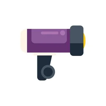Professional external flash unit for photography lighting equipment Stock Illustration