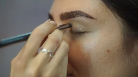 Professional Eye Makeup Stock Footage 78511381