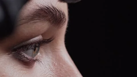 Professional eyebrow makeup. 스톡 동영상 153170393