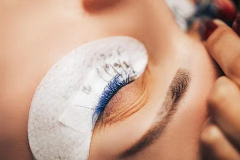 Professional eyelash extensions Foto stock