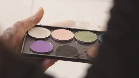 Professional Eyeshadow Palette Stock Footage 72388160