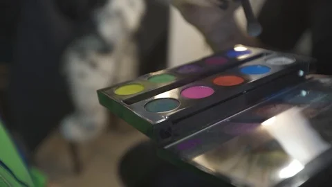 Professional Eyeshadows Palette Stock Footage 98908292