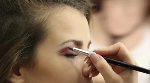 Professional face makeup Stock Footage 21860419