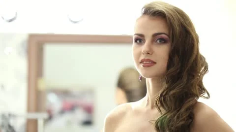 Professional face makeup Stock Footage 21861354