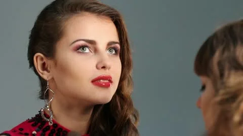 Professional face makeup Stock Footage 21861512