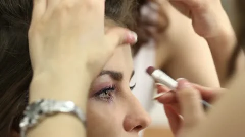 Professional face makeup Stock Footage 21862312